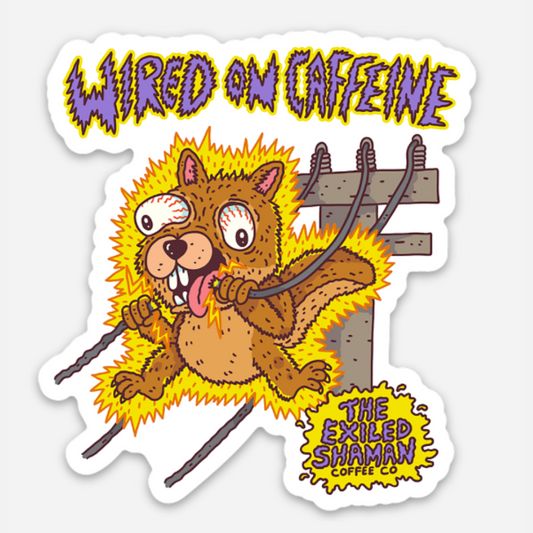 Wired Squirrel Sticker